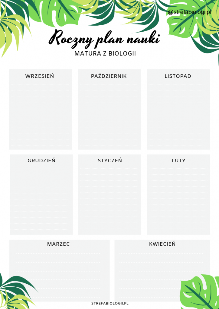 zielony-roczny-plan-nauki-matura-z-biologii